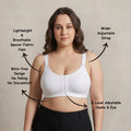 Posture Correction Bra for Women | Breathable Spacer Fabric Cups | Back Support Mesh | Wireless Full Coverage Bra | Daily Wear Comfort Bra for All-Day Support | White